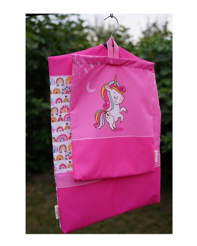 "Pink unicornis"  2 részes Ovis zsák szett (ici pici nyomtatási hibával)